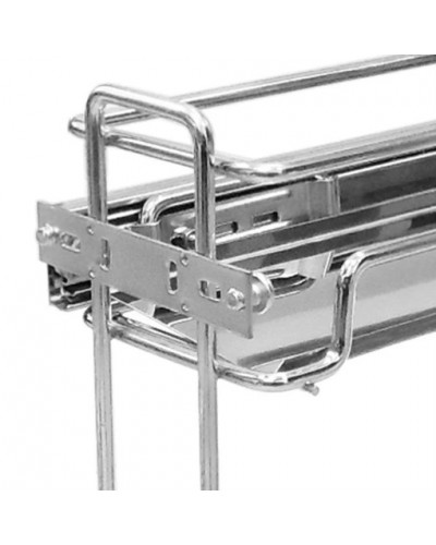 Porta Temperos Latas / Óleo Duplo Deslizante Bandejas Inox 125x425x450mm Jomer 3366
