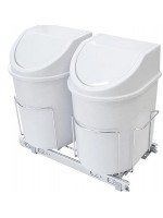 Lixeira Dupla De Base Ecológica Deslizante 24 Lts Jomer 8718