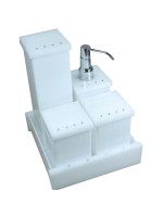 Kit Potes em Acrílico com Strass Branco
