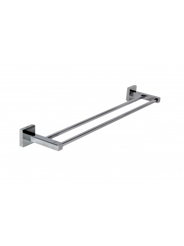 Toalheiro Quadrado Latão 60cm Duplo Trendmetais Tm 176401